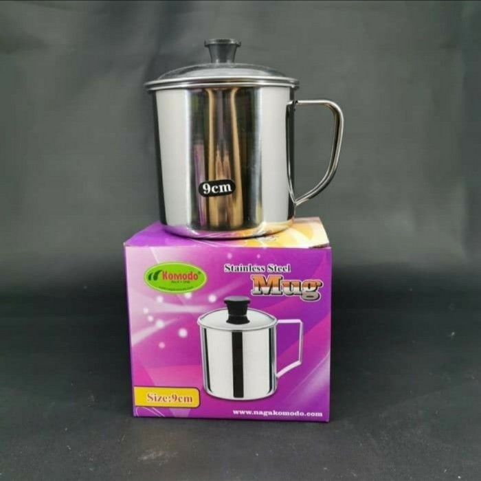 Mug Stainless Steel 9 cm Merek Komodo