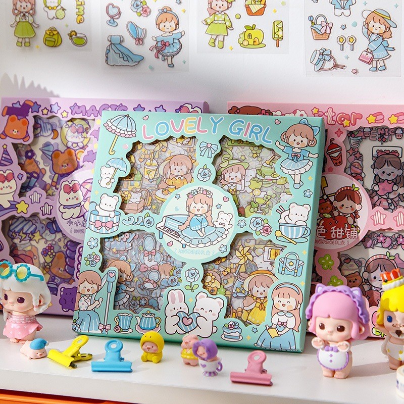 

SS - (100 Lembar) Stiker Kartun Gadis Korea Lucu DIY Design Dekorasi Buku Scrapbook Kreatif STK2013