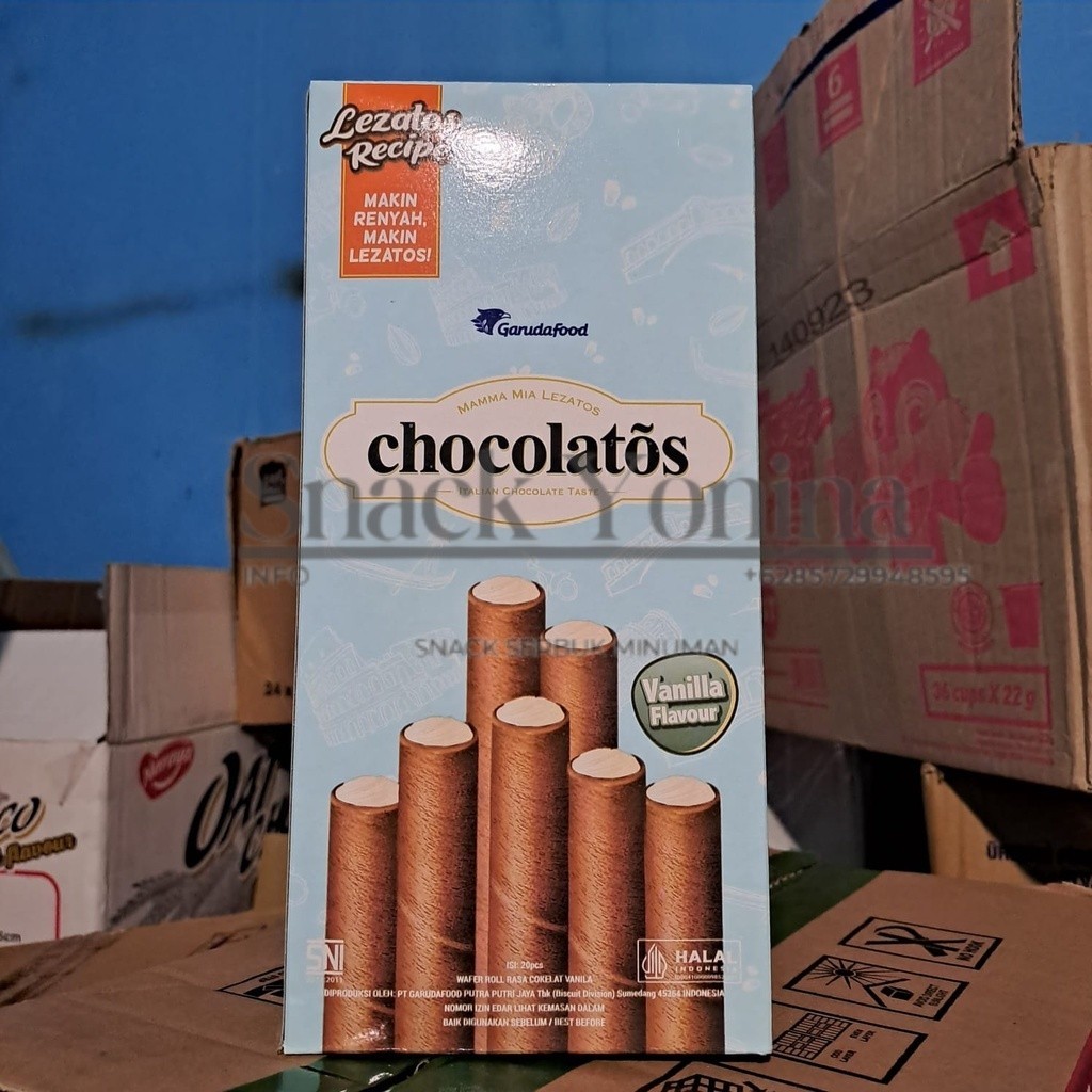 

Chocolatos Wafer Stik Vanilla 20 pc(15 gr)Gratis Ongkir & COD