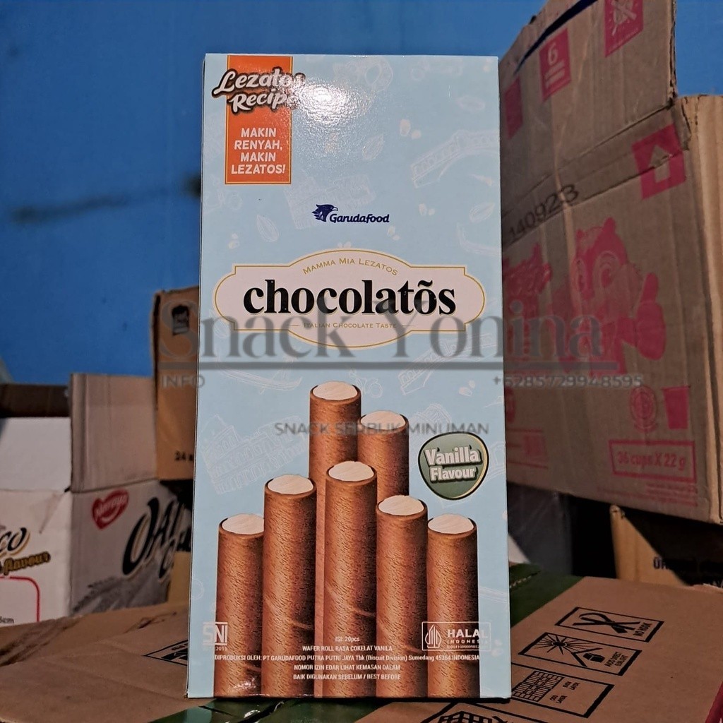 

Chocolatos Wafer Stik Vanilla 20 pc(15 gr)Gratis Ongkir & COD