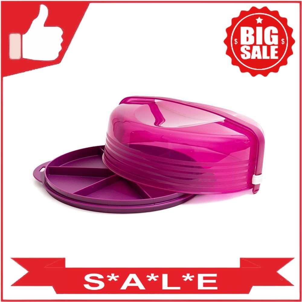 Tupperware Cake Taker Round 1pcs ungu