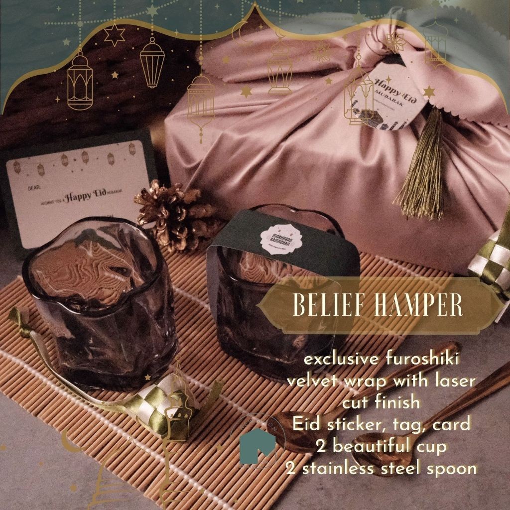 

Paket hampers ied lebaran parcel premium cup BELIEF tableware hamper gelas parsel ramadan glass gift idul fitri hamper ramadhan parsel japanese alat minum hari raya hadiah parcel peralatan lux - Set