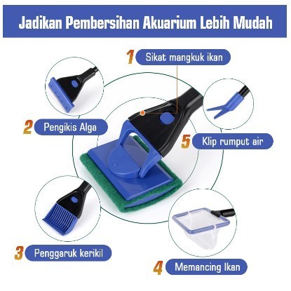 Alat Pembersih Aquarium Lengkap 5 in 1