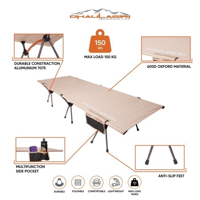 Folding Bed Ultralight Dhaulagiri Camping Outdoor Velbed Kasur Lipat
