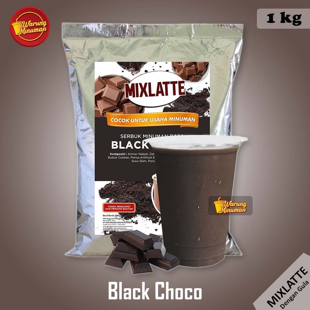 

MIXLATTE Black Choco 1 kg Serbuk Minuman dengan Gula / Bubuk Instan Cokelat