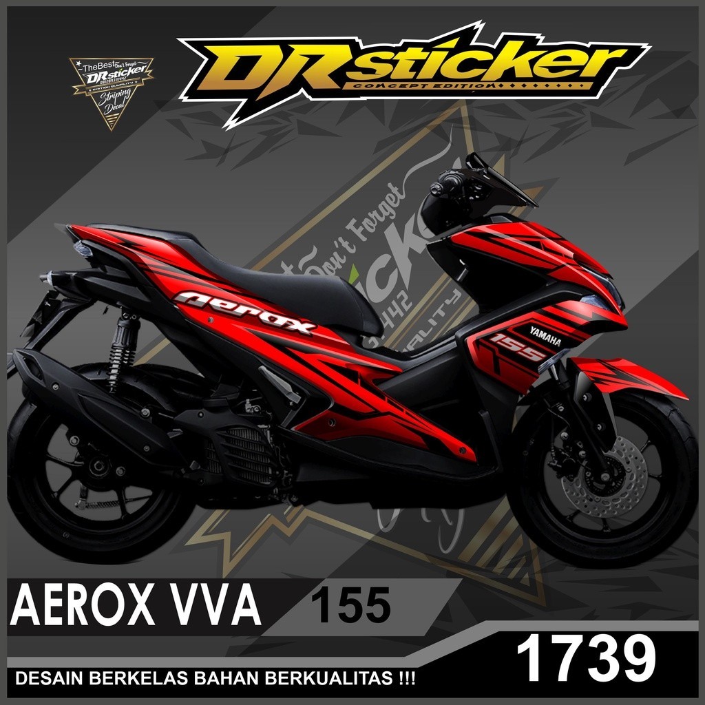 Decal motor aerox 155 vva variasi sepeda motor desain grafis decal aerox fullbody
