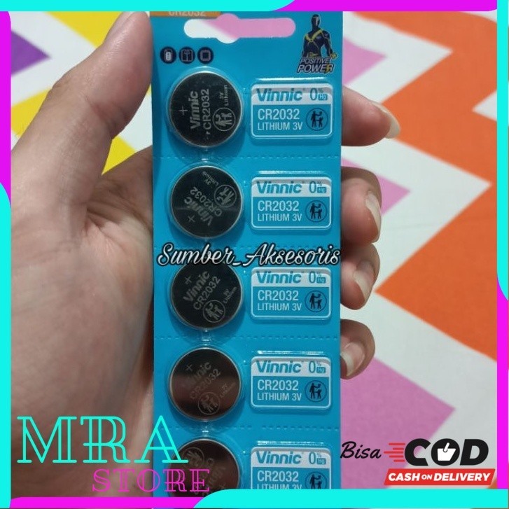 Battery CR2032 Vinnic Original | CR 2032 | BATERAI CR2032 VINNIC | BATEREI VINNIC CR 2032