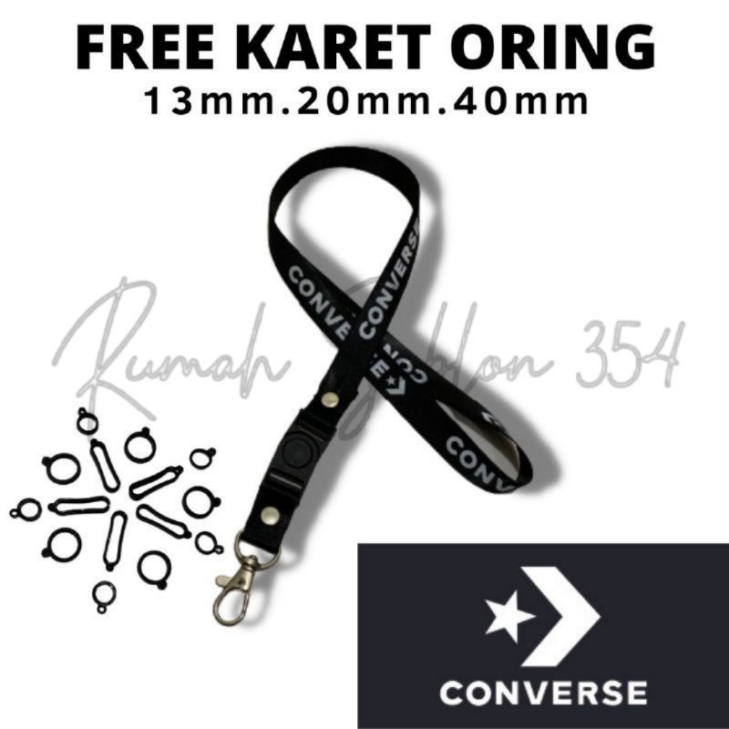 

lanyard CONVERSE lanyard DISTRO gantungan kunci CONVERSE / name tag id card kartu nama / tali lanyard gantungan leher