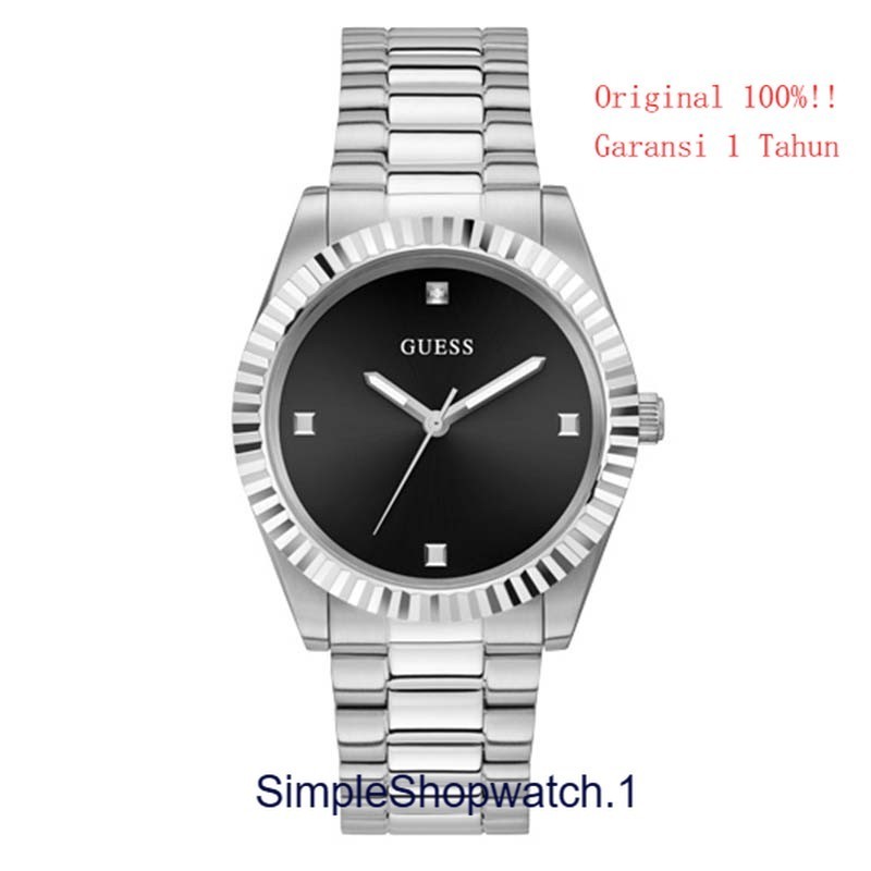 Original 100% GUESS GW0542G1 CONNOISSEUR Jam Tangan Pria  Silver Garansi Resmi 1 Tahun