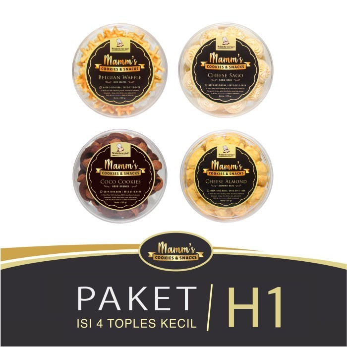 

NEW | Paket H Hampers Lebaran 4 Toples 250gr Parcel Kue Kering Cookies Kuker - H1 BW+CS+CA+CO