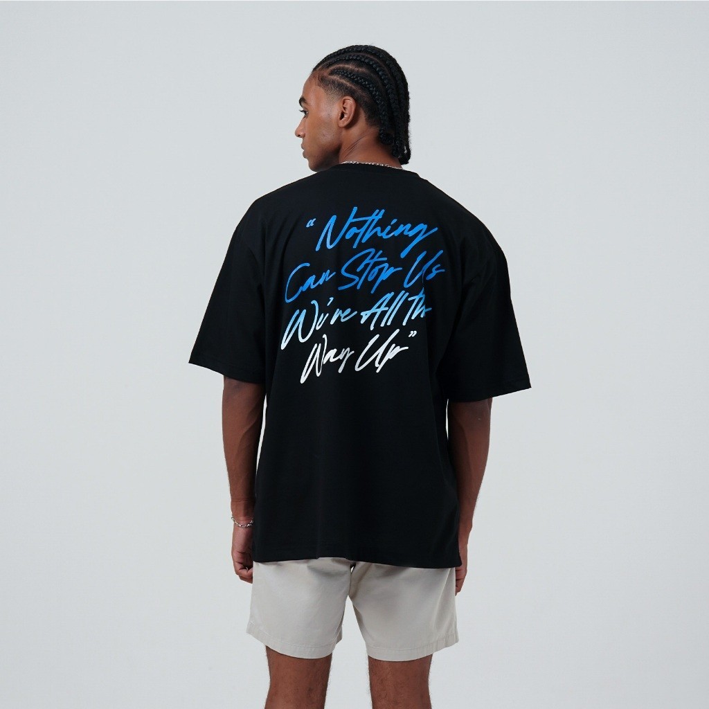 【HOT】CELCIUS Kaos Lengan Pendek Oversize LIN000833C Hitam