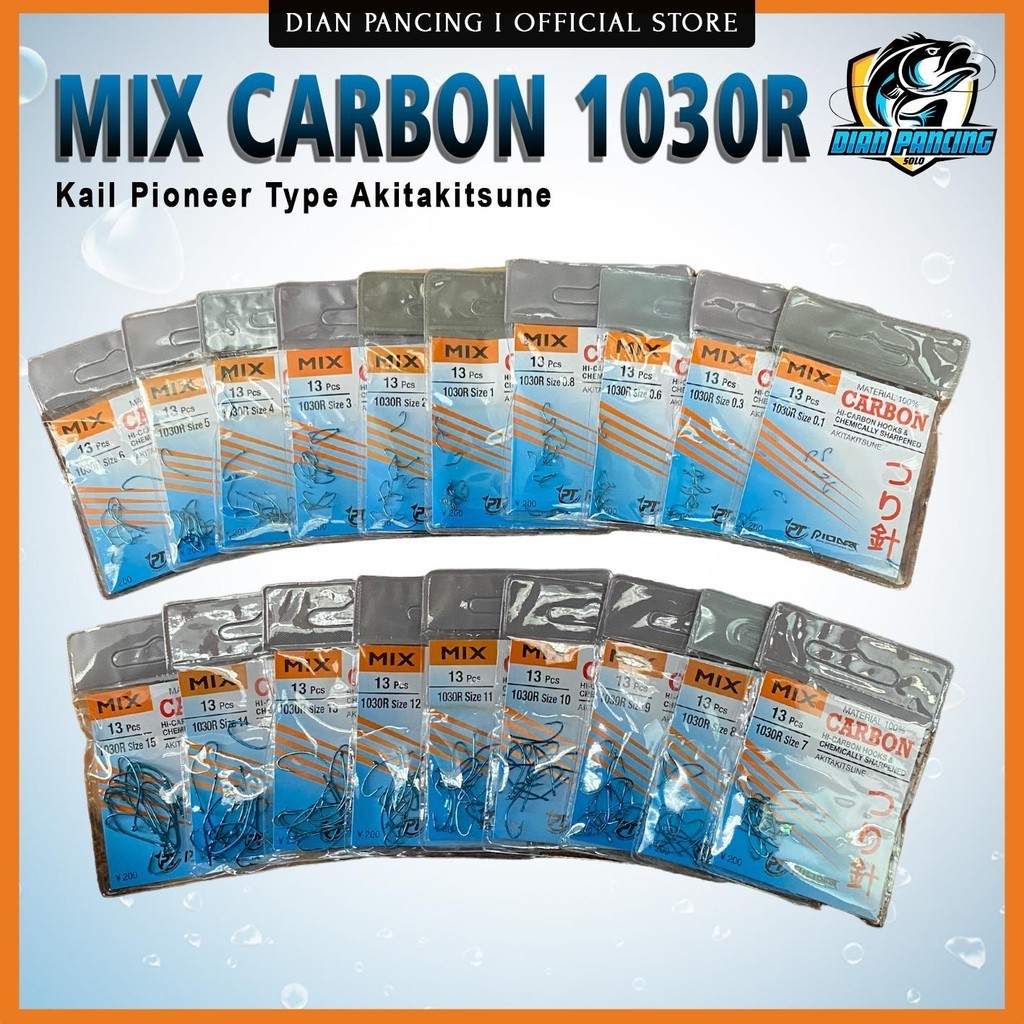 KAIL PANCING MIX CARBON 1030R AKITAKITSUNE Murah Ukuran 0.1 sampai 15