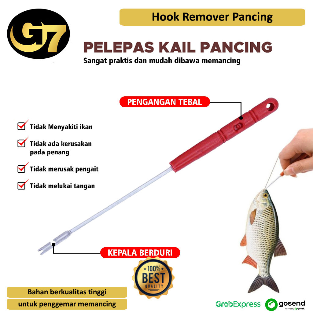 Alat Kail Pancing Lepas Mata Pancing Hook Remover Kait dari Mulut Ikan
