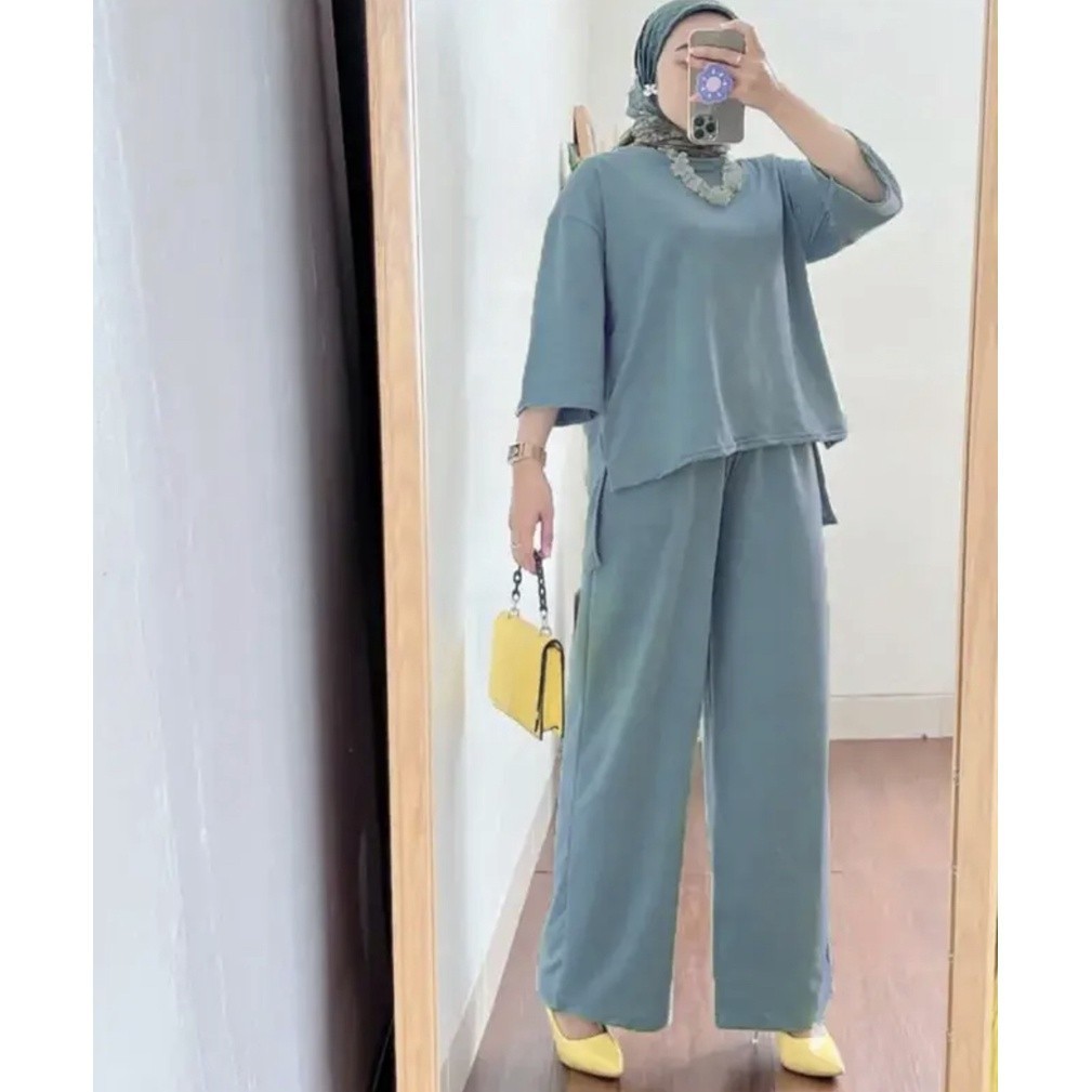 SETELAN WANITA KEKINIAN OOTD CASUAL OUTFIT CASUAL FASHION SERENA MURAH PREMIUM