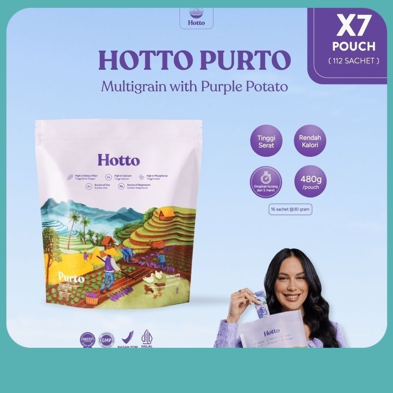 

7 POUCH Hotto Purto Multigrain with Purple Potato (isi 112 Sachet) HILDA