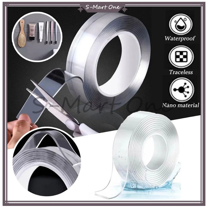

Double Tape Nano /double tape isolasi nano/nano double tape transparan serbaguna/tape double tape bening /Selotip nano/double tape 1/3/5meter/Isolasi Bening 2 sisi Super Kuat Tanpa Bekas