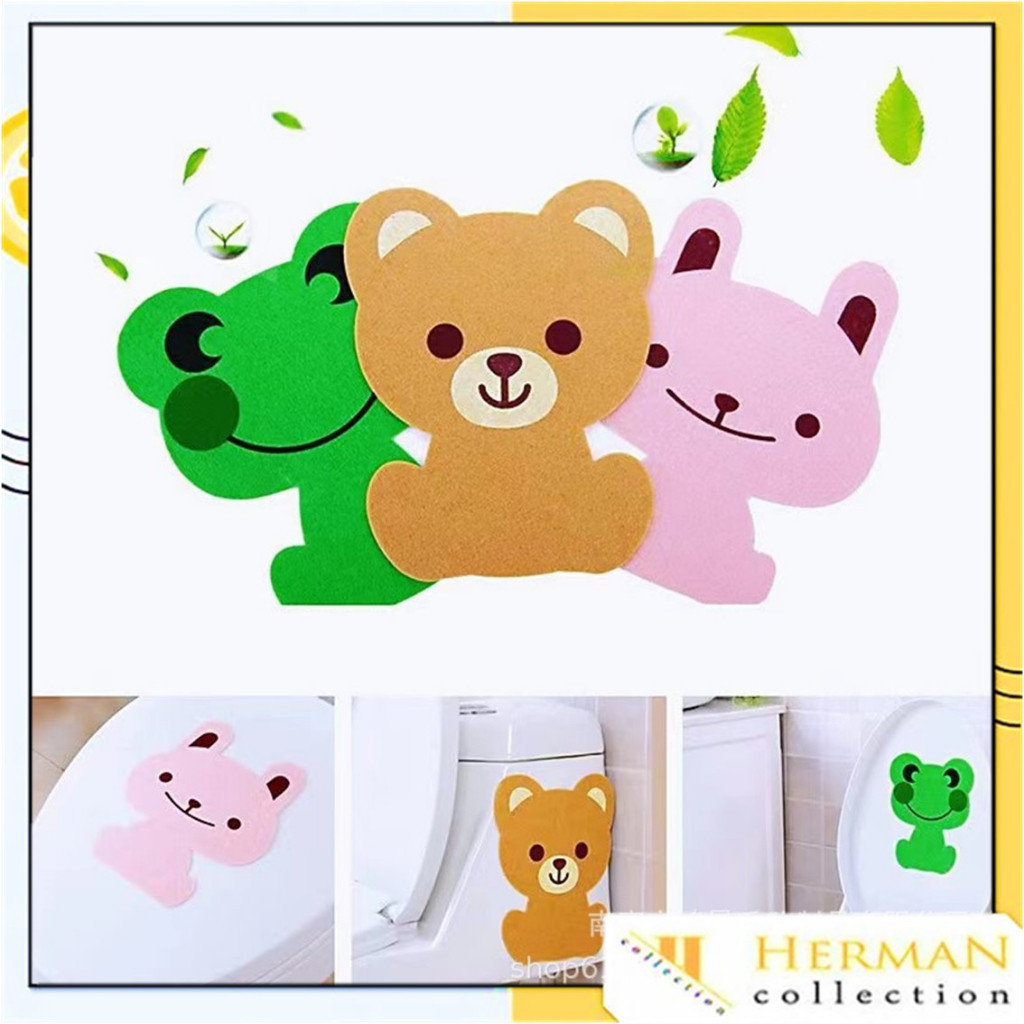 Stiker Pewangi Toilet Karakter Beruang Kelinci Kodok Lucu Stiker Tempel Pewangi Aroma Ruangan Stiker