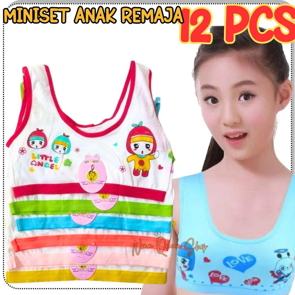 Selusin 12 PCS Bra Mini Remaja Miniset Anak SD SMP Katun