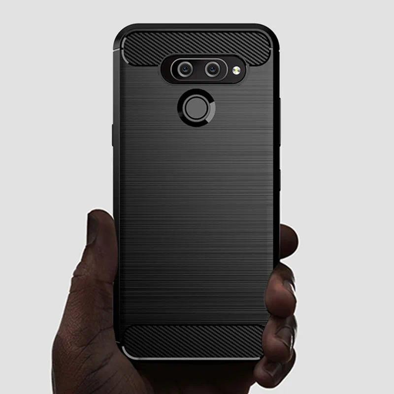 New Phone case LG K50 Q60 lgx6 lg x6 LG K12 Max Back cover Soft Carbon Fiber Texture TPU Case HardPh