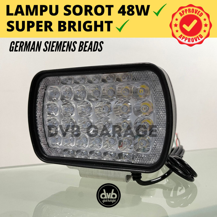 Lampu Sorot LED Putih Strobo Mini 48W Universal - Mobil Motor