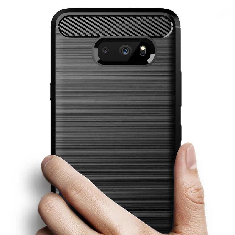 New Phone case LG G8X ThinQ V50 thinq Phone lg v50s thinq Back cover Soft Carbon Fiber Texture TPU C