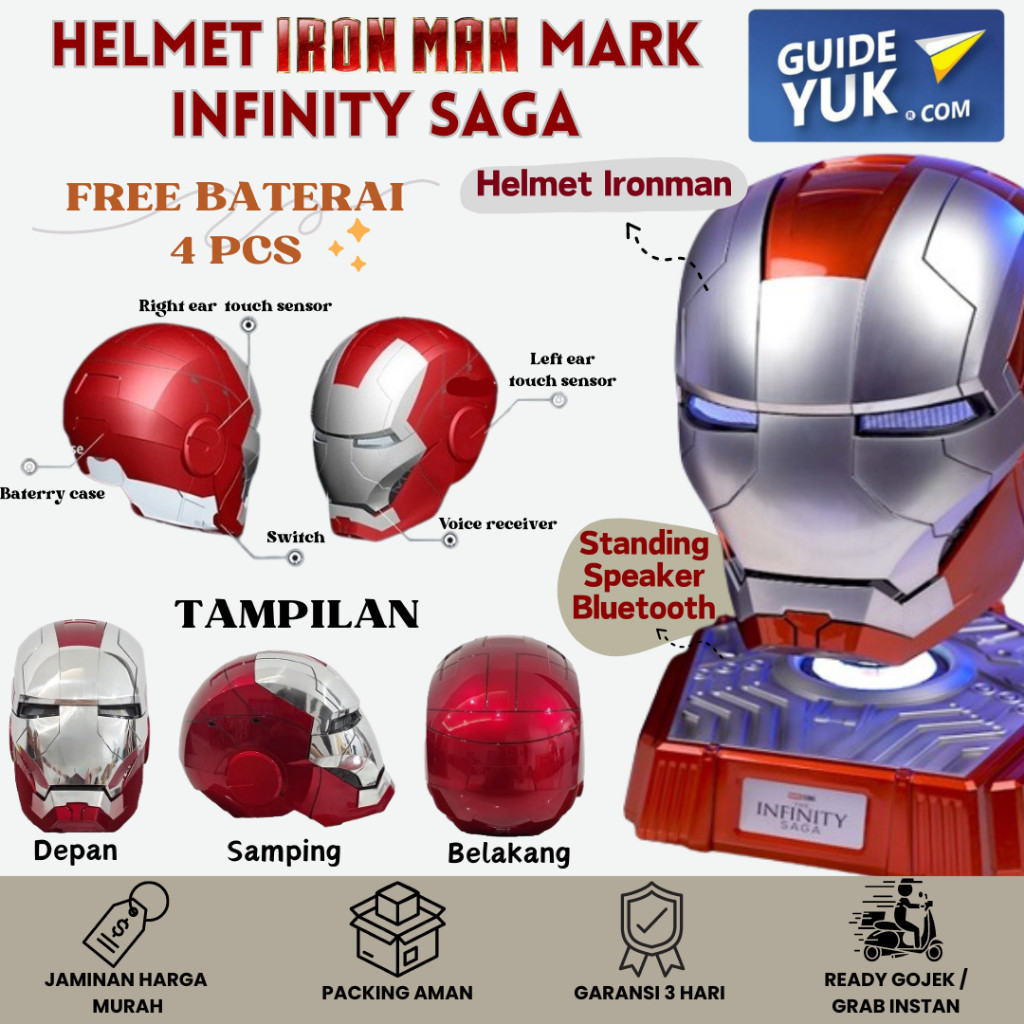 Helmet Helm Iron Man Mark Infinity Saga Ironman Life Size Action Figure Iron Man Ironman Avengers