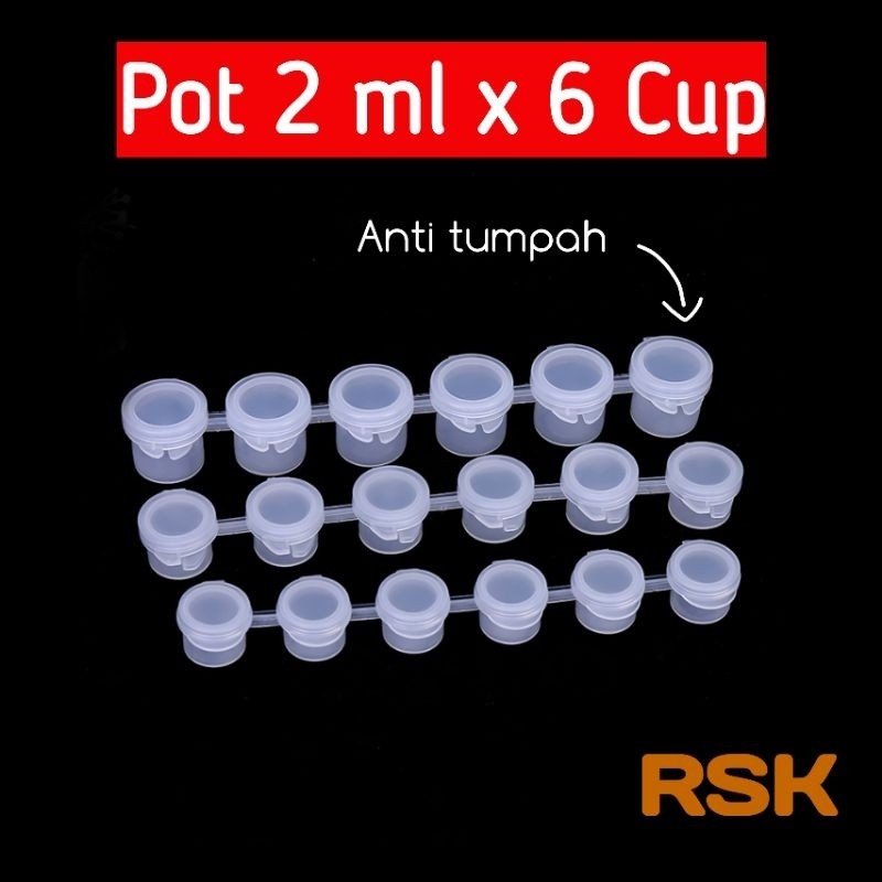 

MIGU Pot Cat 2ml x 6cup Empty Cup 2ml Tabung Wadah Cat Cup Cat