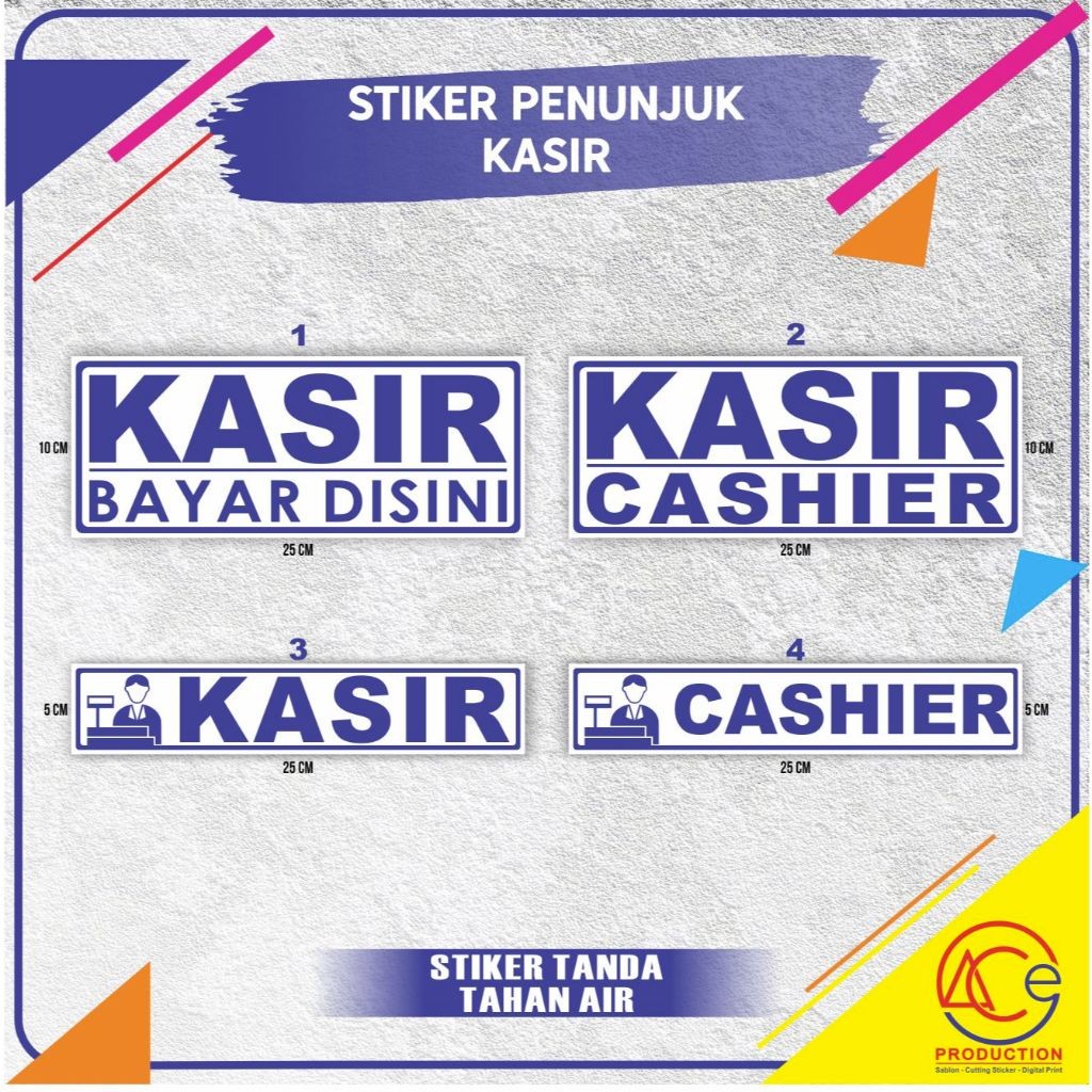 

STIKER KASIR STICKER SIGN CASHIER STIKER PEMBAYARAN