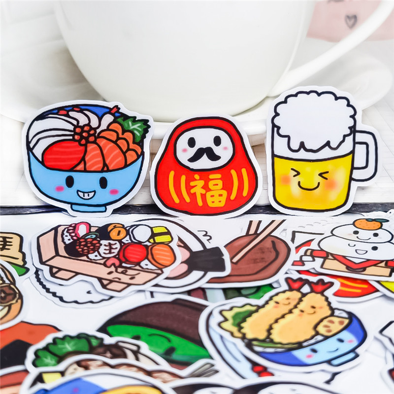 

40pcs Creative cute self-made Japan food tasty stickers scrapbooking aper Stickers Diary Decor DIY Scrapbooking Sticker