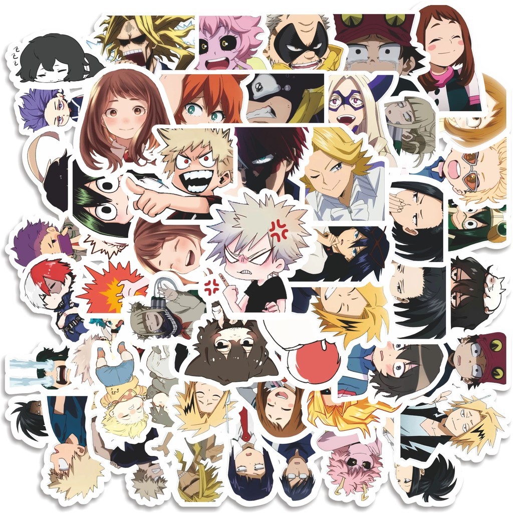 

COD 50 Pcs Stiker My Hero Academia Japan Anime V9 Lucu Anti Air Untuk Dekorasi Notebook Sepeda Skateboard Handphone