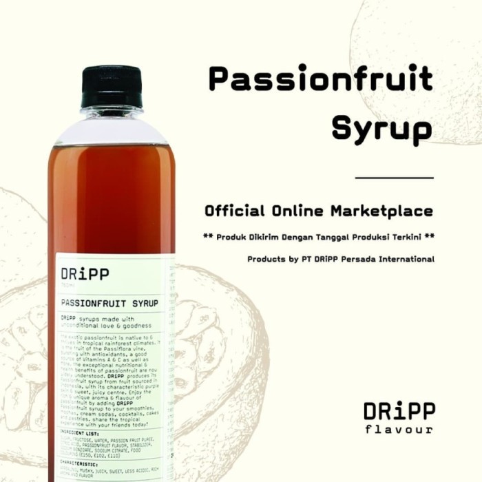 

Terjual DRiPP Passionfruit SyrupTerlaris