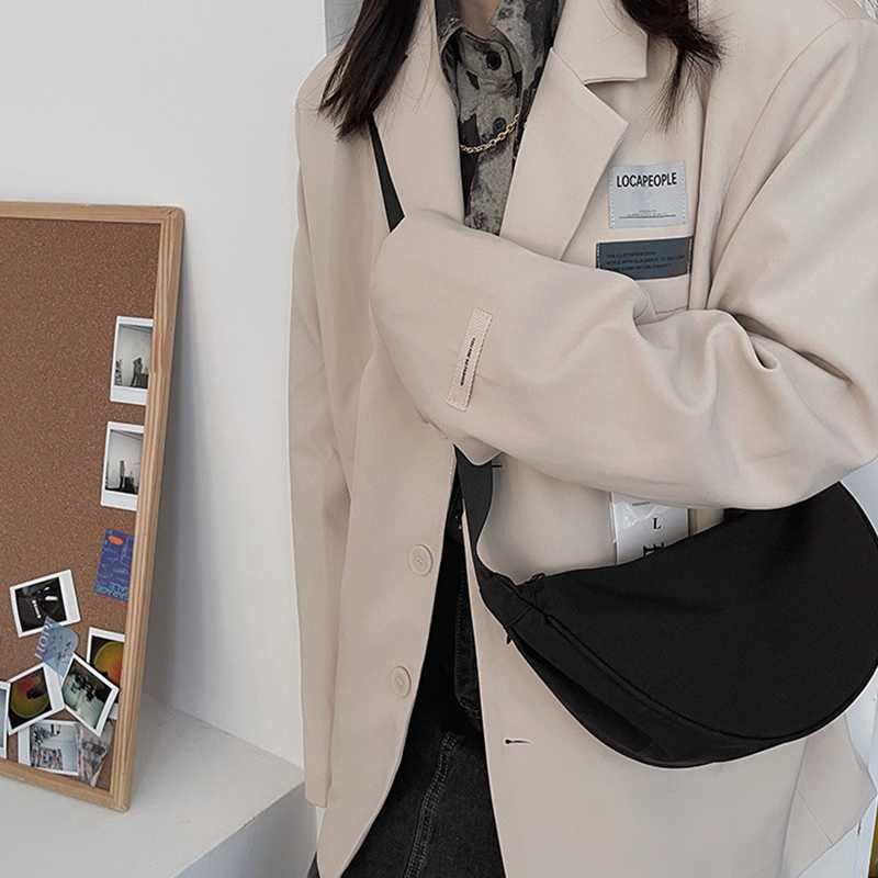 Tas Selempang Nilon Shoulder Bulat Ongkos Termurah Import Bahu Pangsit Nylon Pria Adjustable Strap