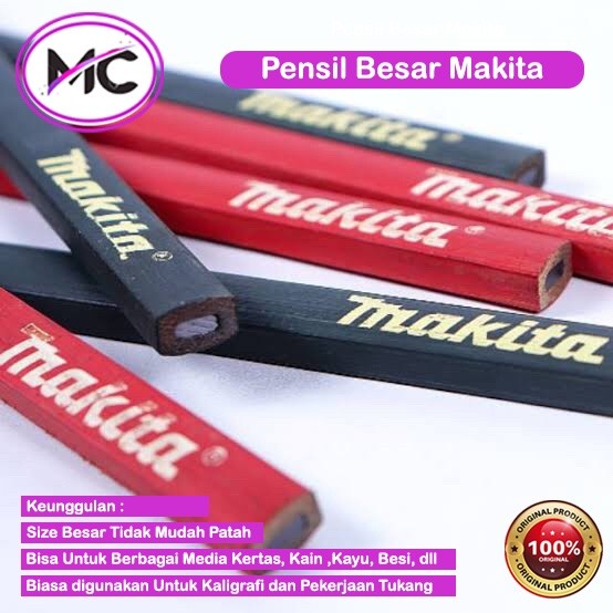 

MURAH BERKUALITAS Pensil Besar HB Makita Untuk Kerja Tukang Kayu / Pensil Gambar Kaligrafi