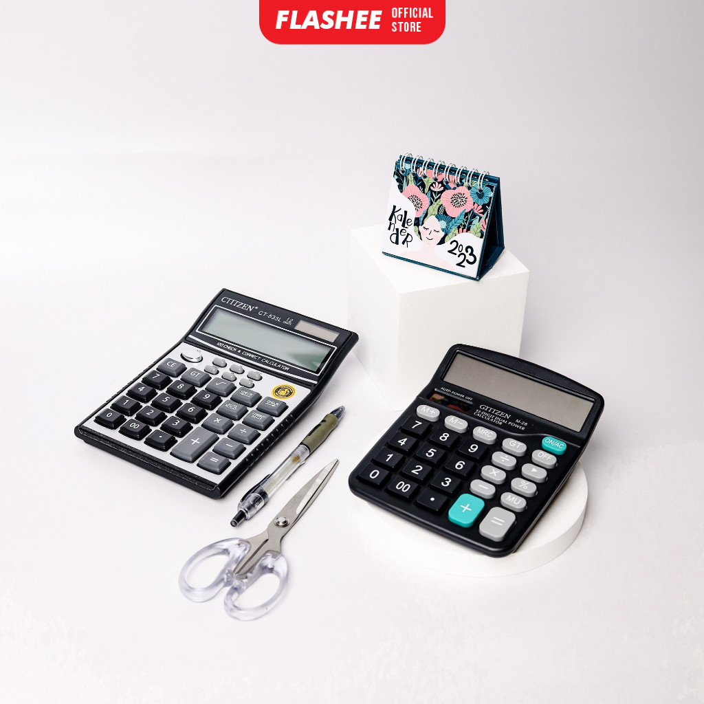 

Flashee Kalkulator Dagang Check Dual Calculator 12 Digit Tenaga Surya