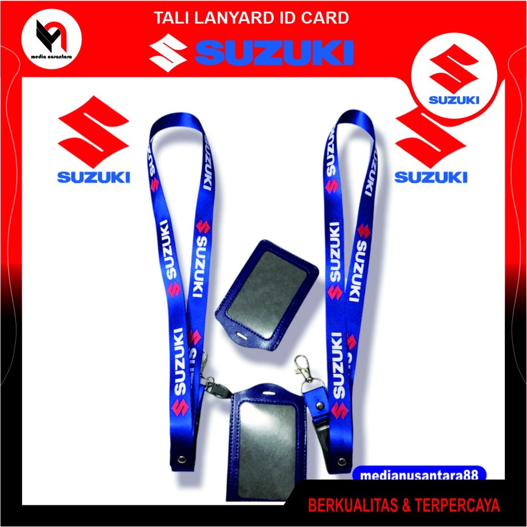 

SUZUKI Lanyard Tali Gantungan Id Card Holder Name Tag Logo Suzuki Lengkap Dengan Strap Hp/Flashdisk Multifungsi