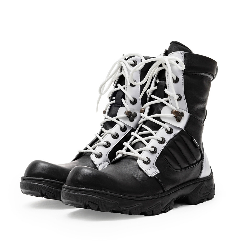 Sepatu PDL Provos TNI POLRI Kulit Asli Odon Cibaduyut Pantofel Casual Formal Hitam Putih Boots New