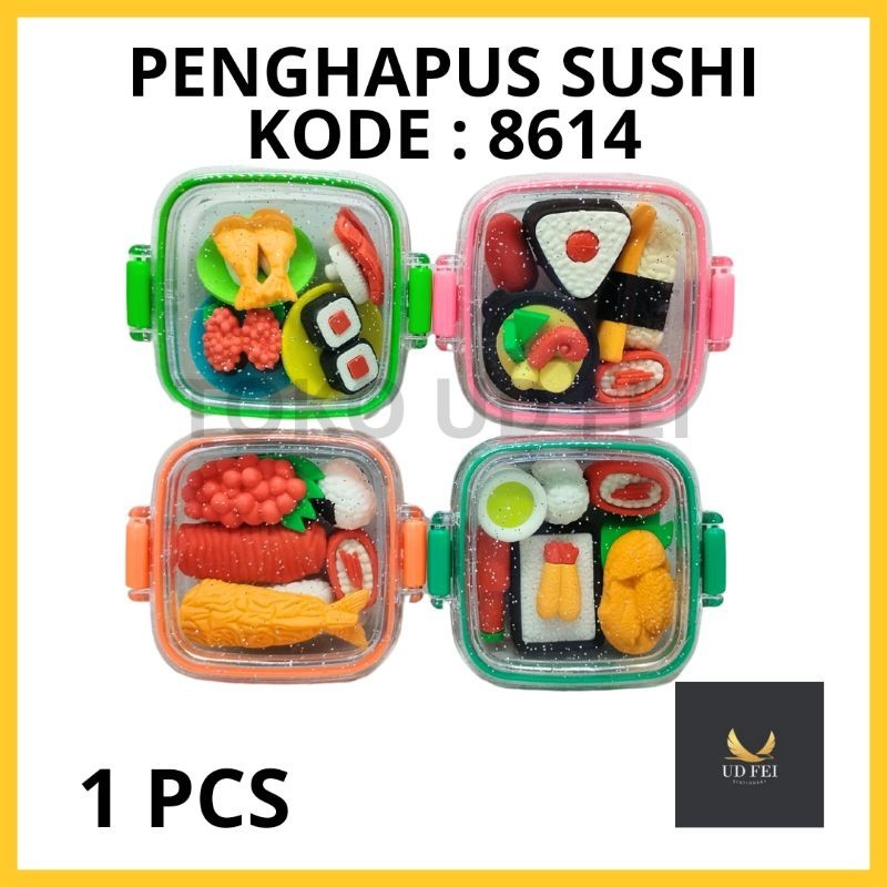 

(1 PCS) penghapus sushi 8614/ Stip karaktee/ penghapus bentuk lucu