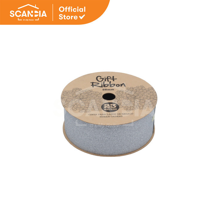 

SCANDIA Pita Kado Ribbon Glitter 35 Mm x 22.9 M Silver (SW0143)
