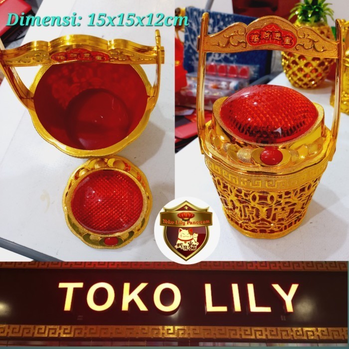 

Toples Permen / Tempat Permen Coklat / Toples Imlek - Tong Merah