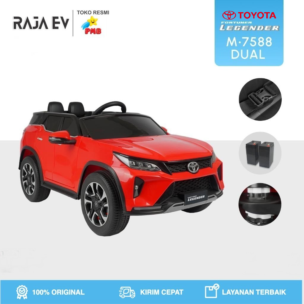Mainan Mobil Aki Toyota Fortuner 7588 - RajaEV