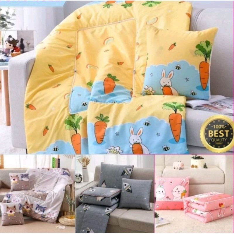 Bantal Selimut / BAL MUT Bantal Selimut Kepala tidur Travel dewasa Anak Bisa di lipat Bantal selimut
