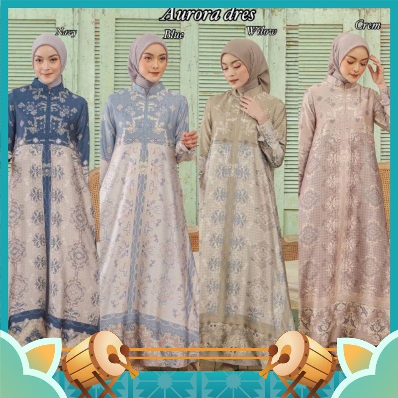 Baju Lebaran Gamis Dress Murah Cantik Premium / DRESS GAMIS AURORA  PAKAIAN WANITA / GAMIS ARMANY / 