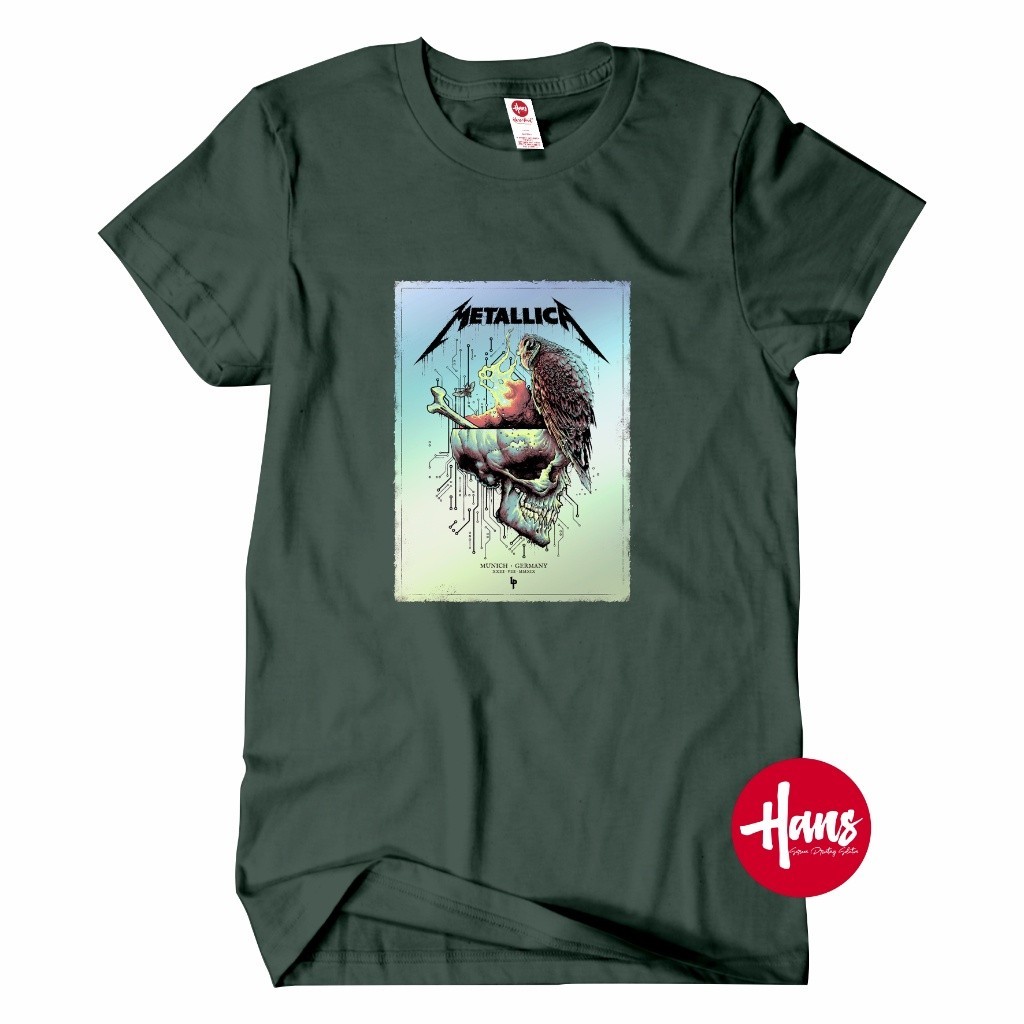 Bayar Ditempat / Kaos Band Metallica Campur / Baju Metal Unisex / METALICA PART 5 / Hans.Sablon