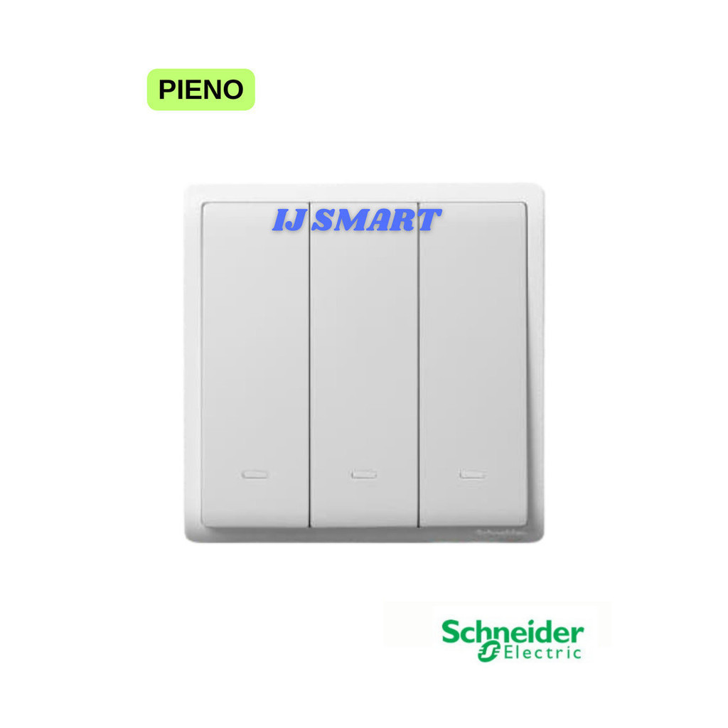 Saklar Triple Schneider Pieno 3 Gang 1 Arah E8233L1F_WE_G3 - White