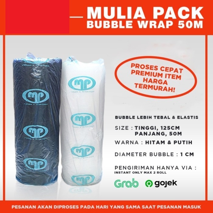 

(GOJEK/GRAB) BUBBLE WRAP MP/PLASTIK BUBLE PACKING MULIAPACK 125CMX50M - BENING