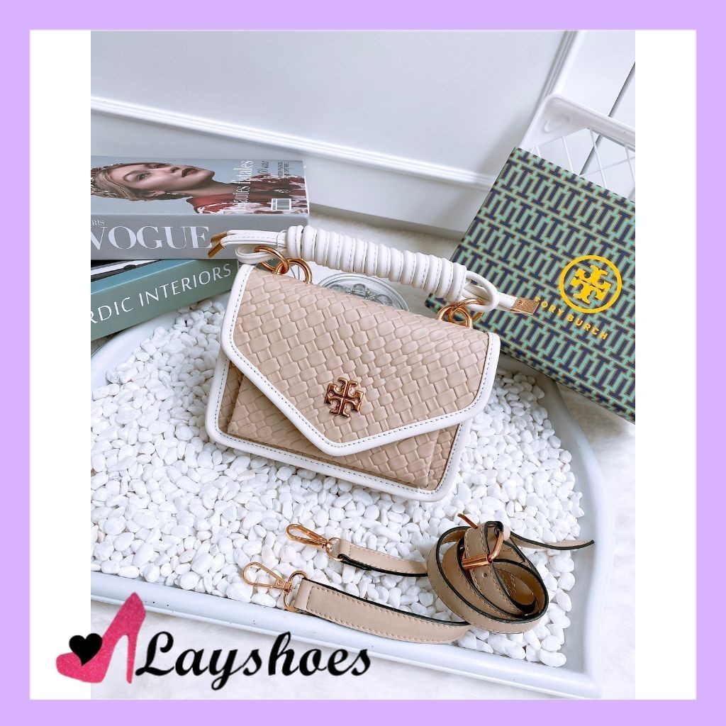 LAYSHOES TAS WANITA IMPORT TAS SELEMPANG T**RY TOP HANDLE BAG KODE ST199 + FREE BOX, BARCODE, NO SER