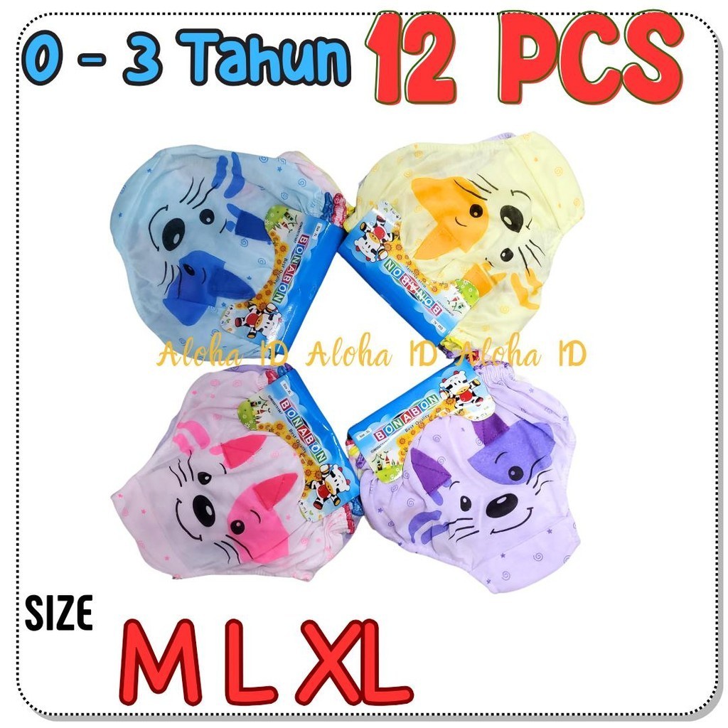[12 pcs] Celana Dalam Anak Motif Kucing