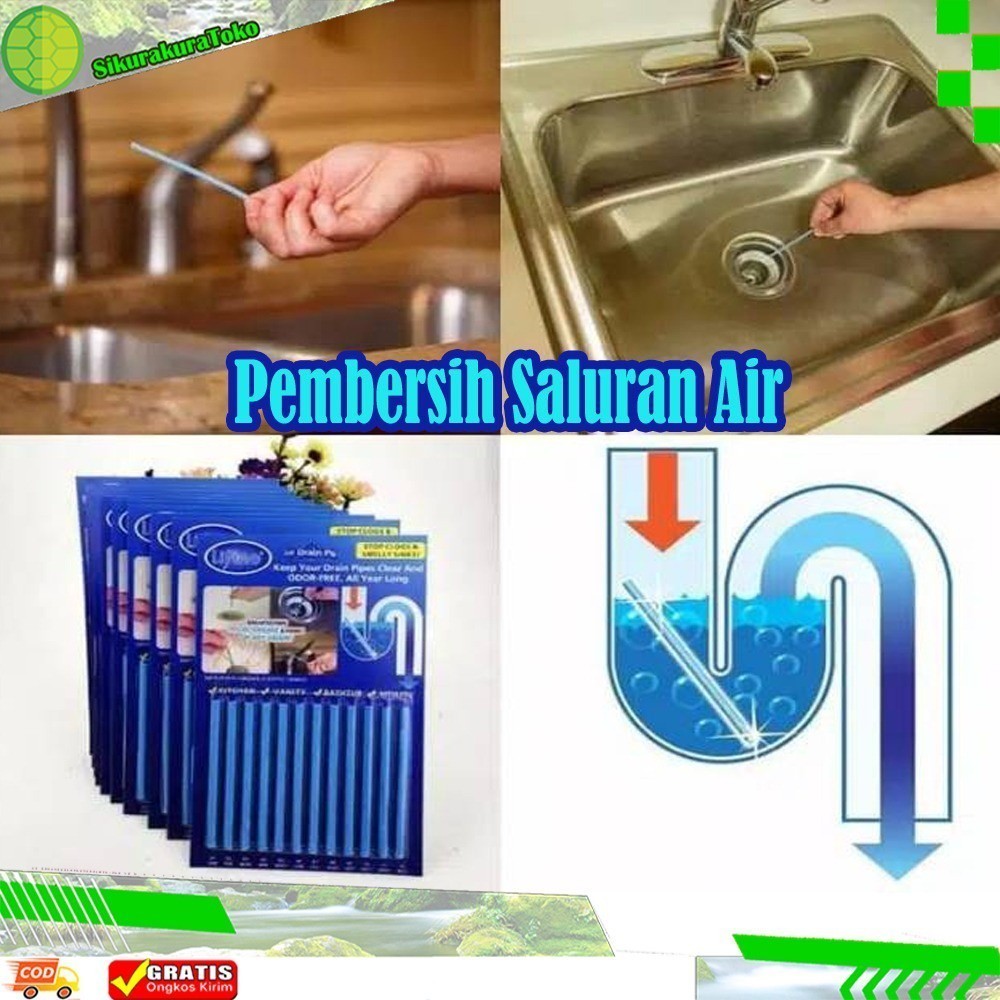 Sani Stick Drain Sticks Pembersih Saluran Air Mampet Pewangi Pipa Wastafel SaniStick