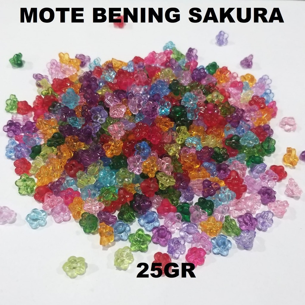 MANIK BENING BUNGA SAKURA / MOTE AKRILIK SAKURA HARGA /25GRAM