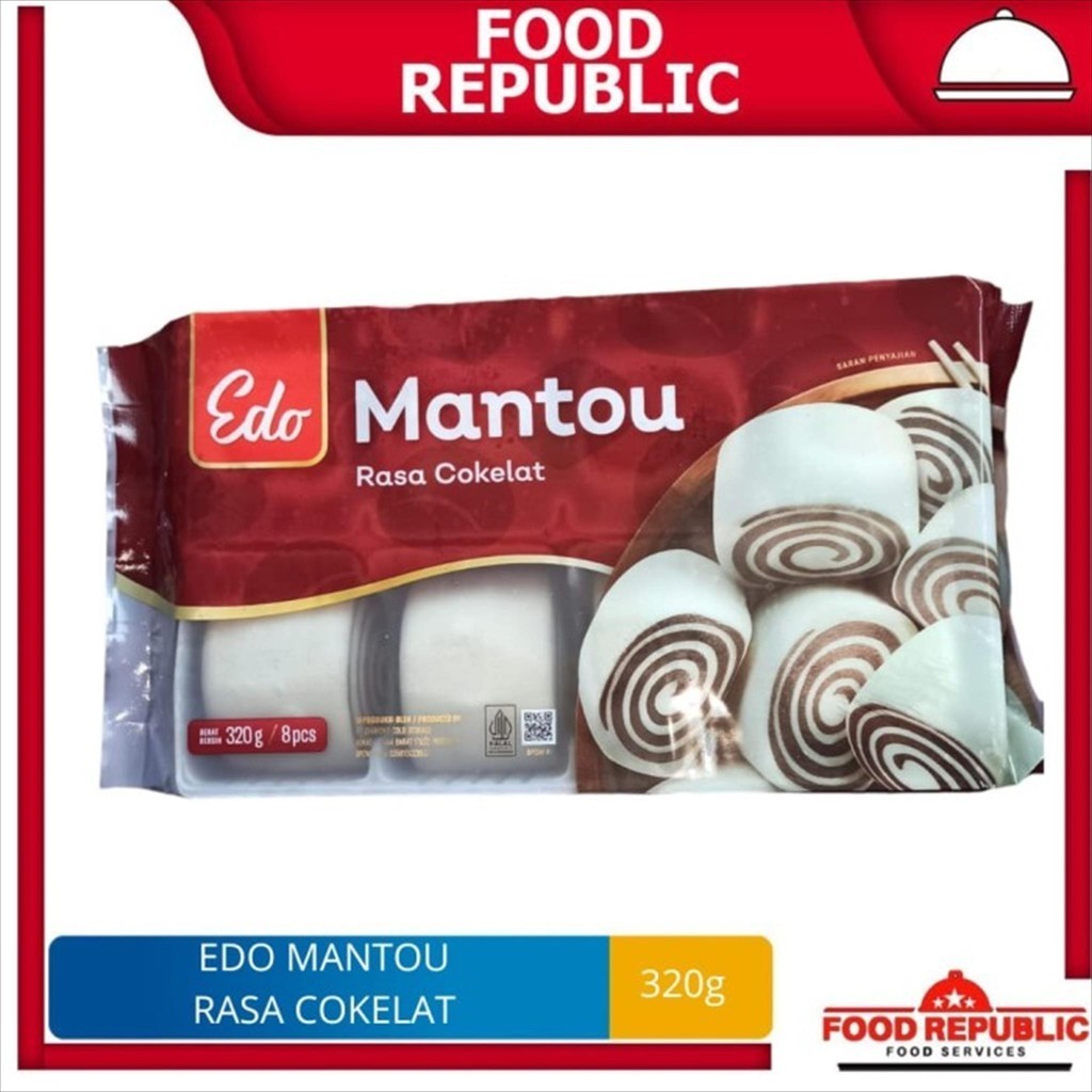 

Edo Mantou Rasa Cokelat 8 pcs 320 gr / Roti Sepan Chocolate beku Halal